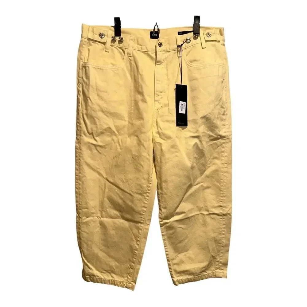 NWT Edwin Maiia Cropped Wide-Leg Jeans In Lemonade | Size‎ L